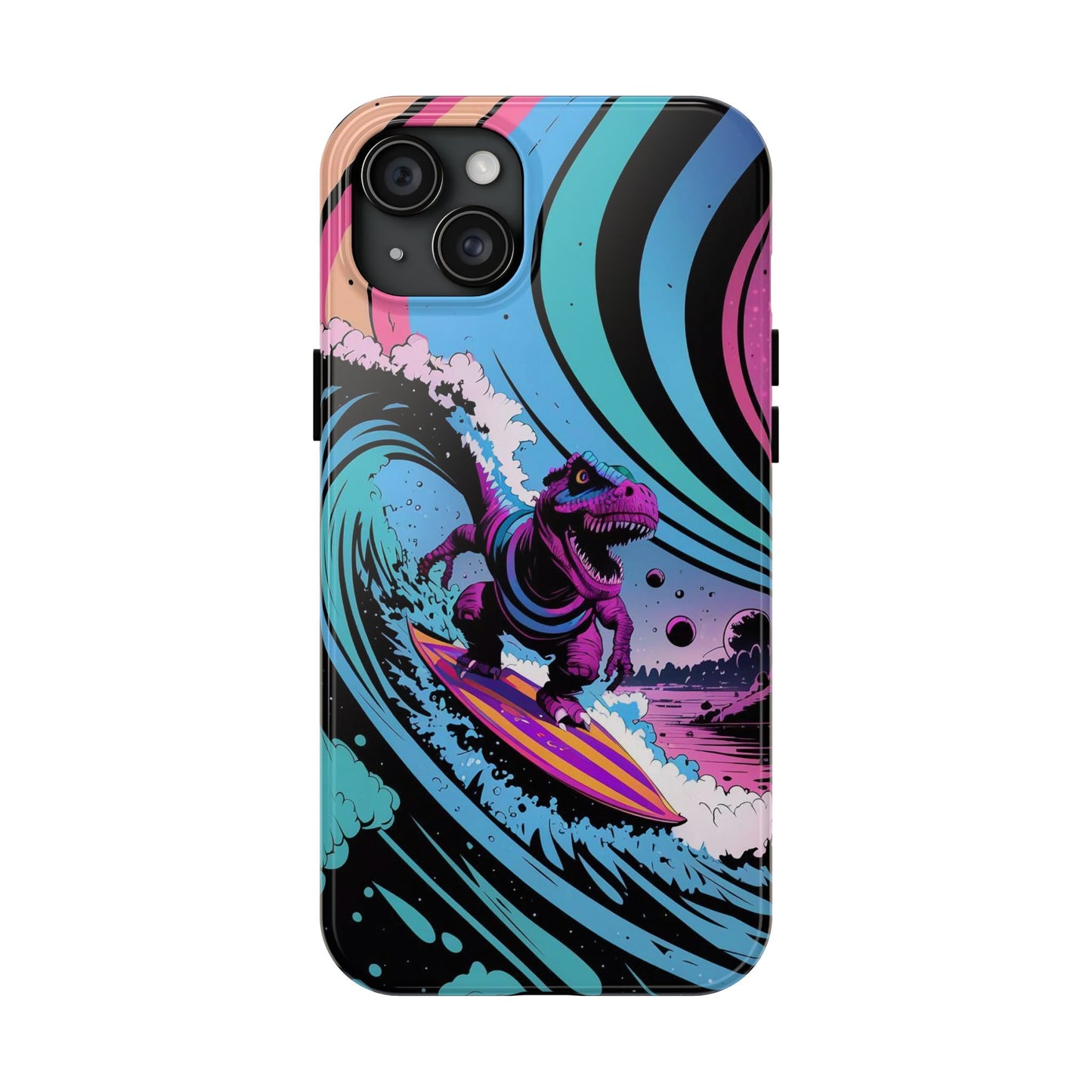 Cosmic T-Rex Surfer Adventure Tough Phone Case