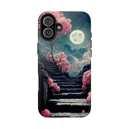 Mountain Path Cherry Blossoms Tough Phone Case