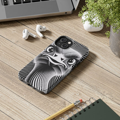 Mystical Stare Monochrome Ostrich Tough Phone Case