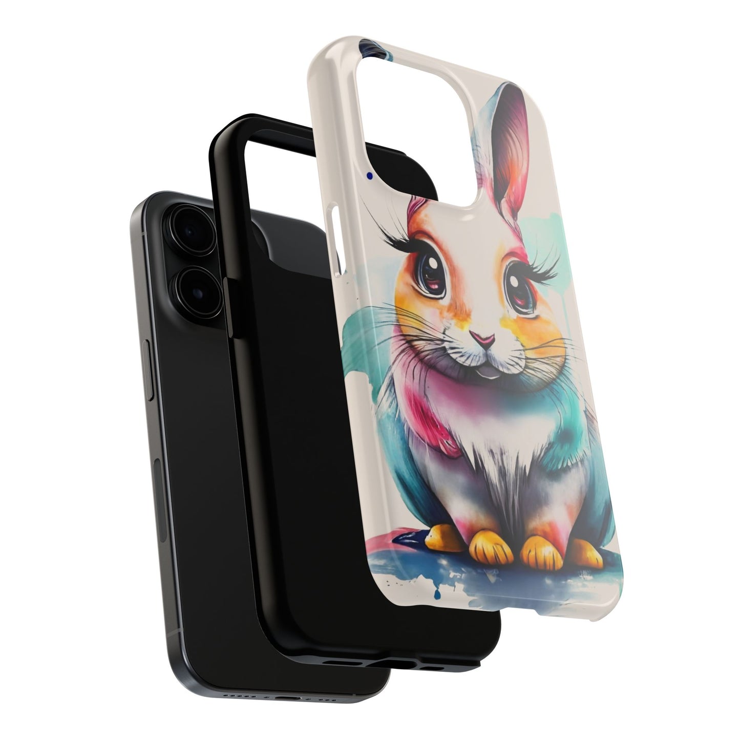 Minimalist Bunny Abstract Art Tough Phone Case