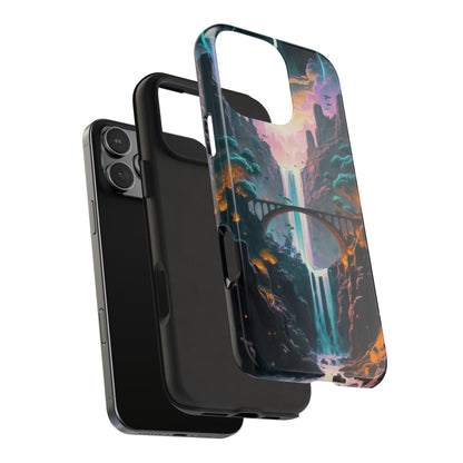 Midnight Cascade Blue Moon Tough Phone Case