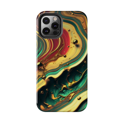 Golden Fluid Waves Defender Case