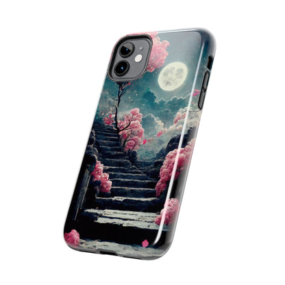 Mountain Path Cherry Blossoms Tough Phone Case