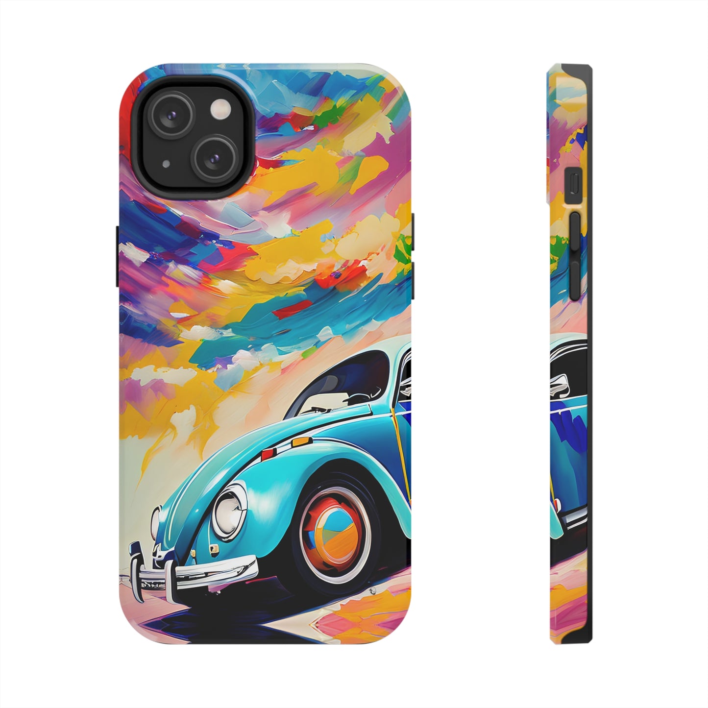 Painted Blue VDub Beetle - Tough Phone Case