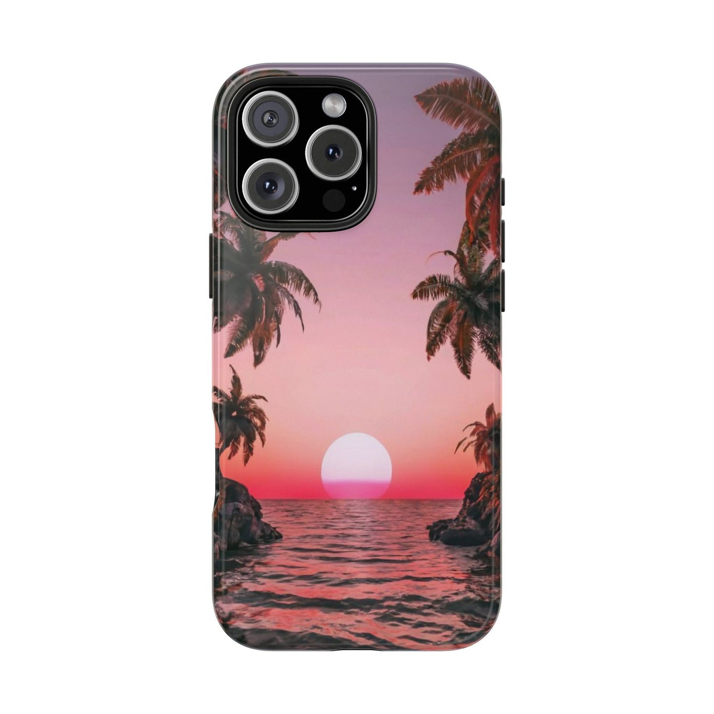 Golden Horizon Palm Sunset Tough Phone Case