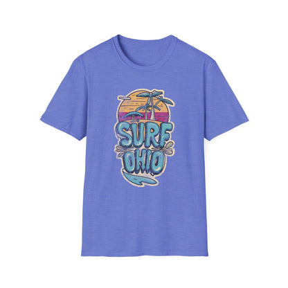 Colorful Sunset Surf Ohio Softstyle Tee