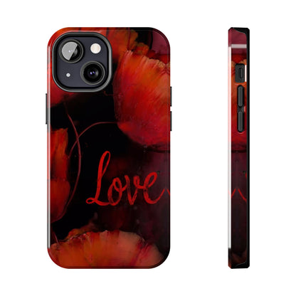 Crimson Love Blossoms Tough Phone Case