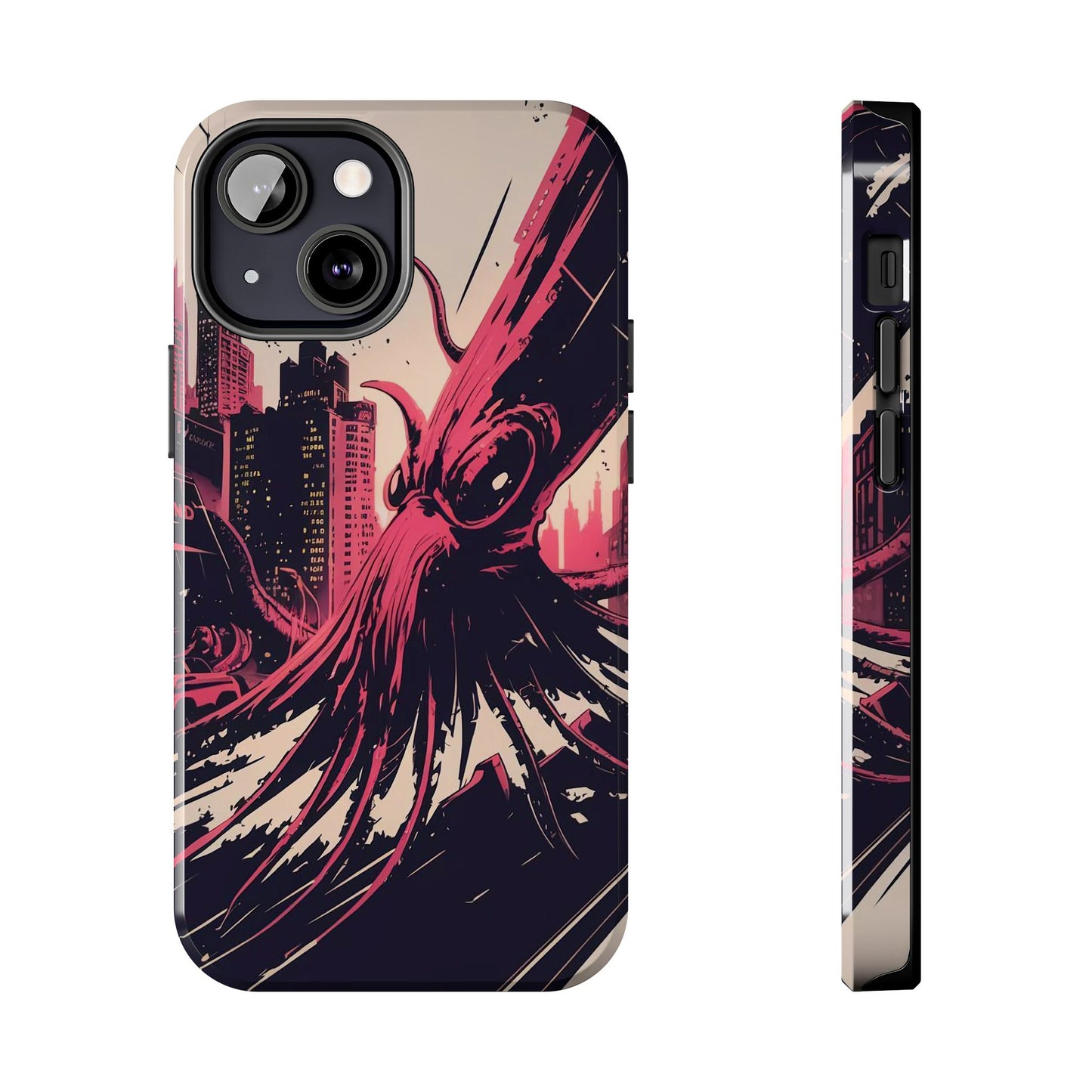 Kraken Rampage Cityscape Tough Phone Case