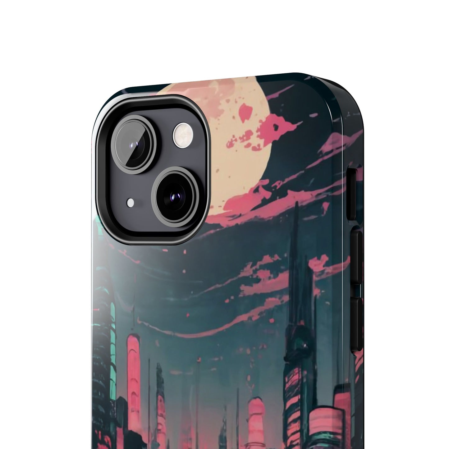 Moonlit Cityscape Night View Tough Phone Case