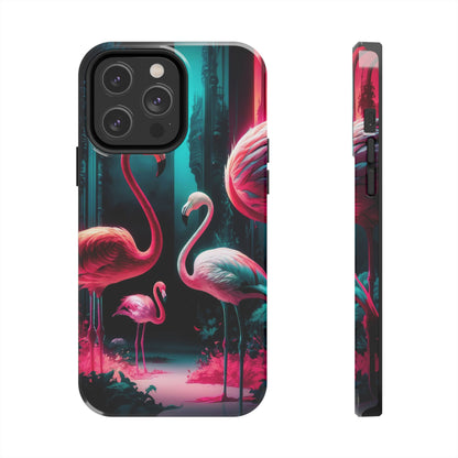 Vibrant Flamingo Gathering Tough Phone Case