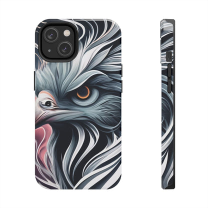 AviarySwirls Monochrome Bird Tough Phone Case