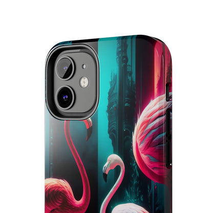 Vibrant Flamingo Gathering Tough Phone Case