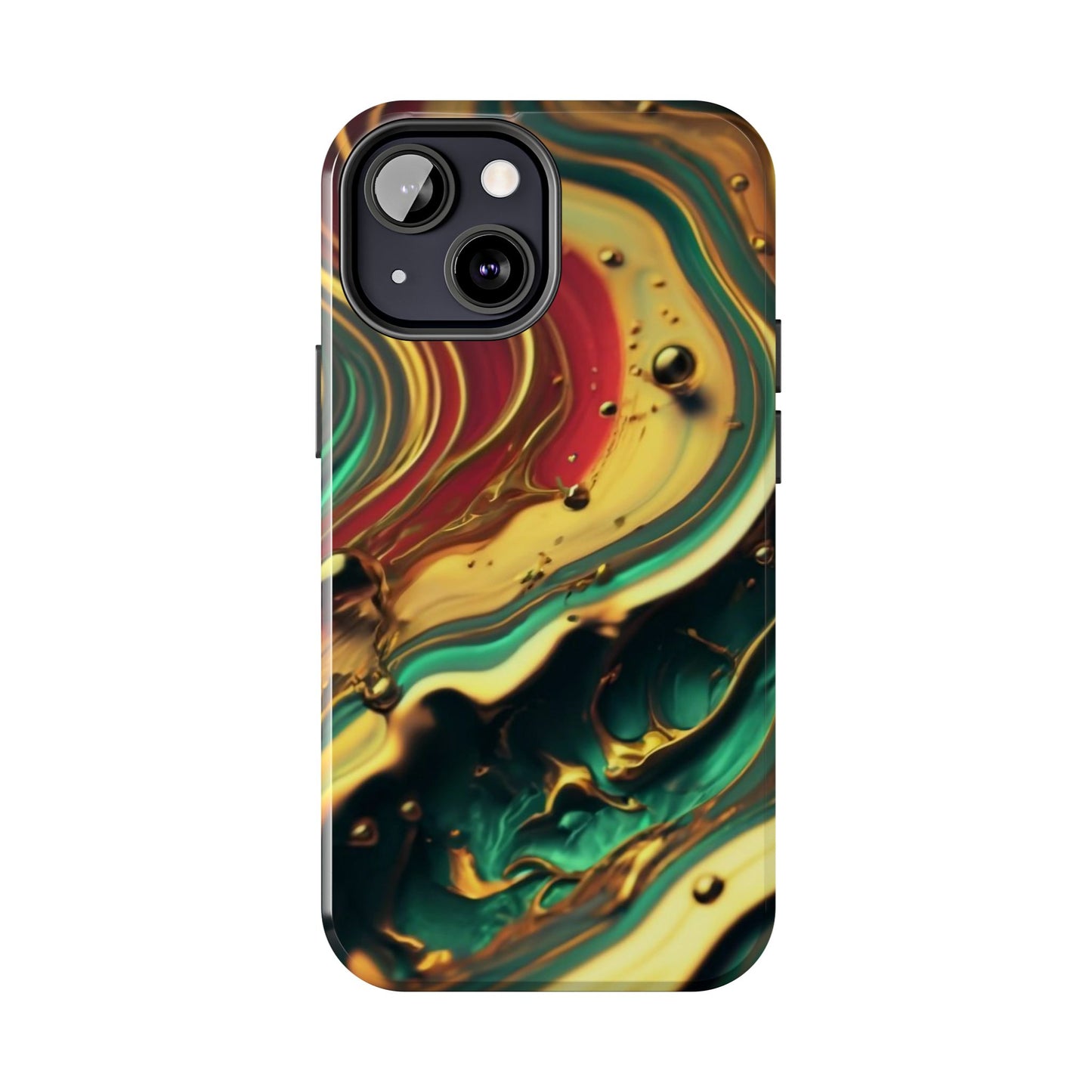 Golden Fluid Waves Defender Case