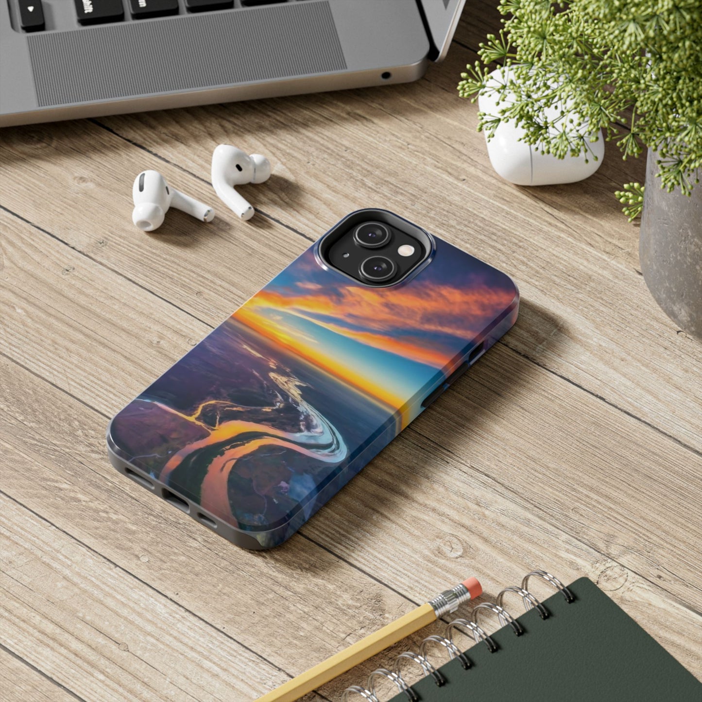 Celestial Sunset Earth View Tough Phone Case