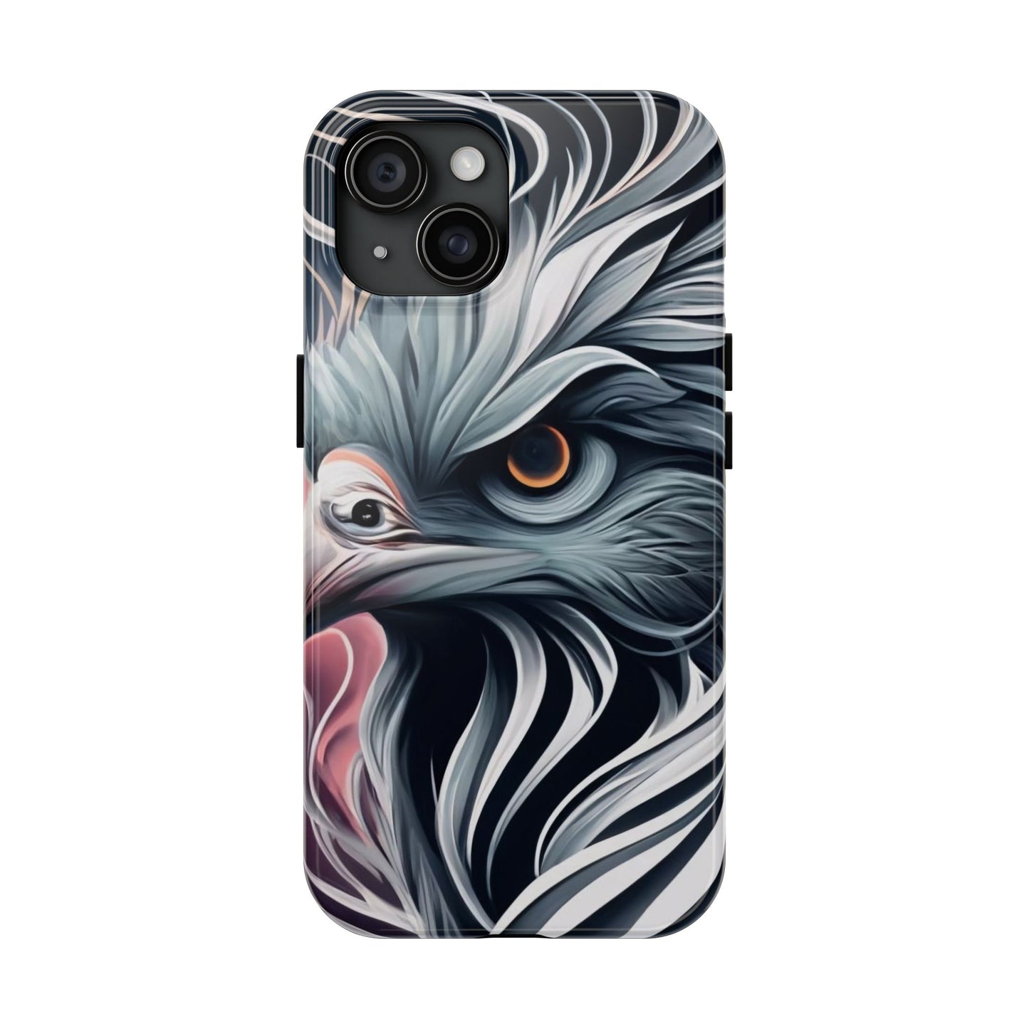 AviarySwirls Monochrome Bird Tough Phone Case