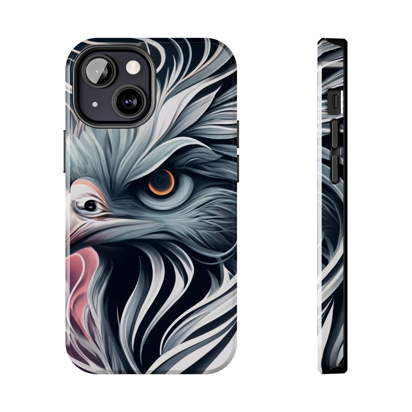 AviarySwirls Monochrome Bird Tough Phone Case