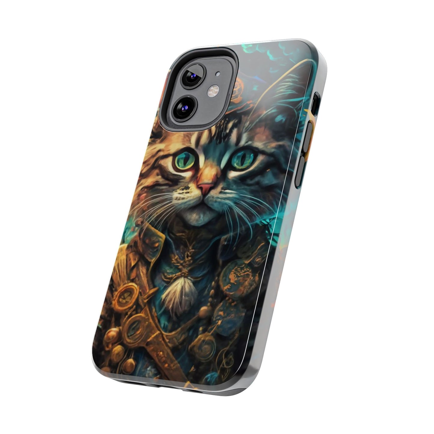 Cartoon Cat Pirate Starry Night Tough Phone Case