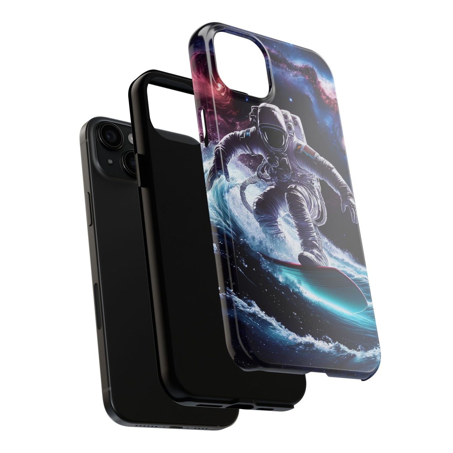 Galactic Wave Rider Astronaut Tough Phone Case