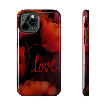 Crimson Love Blossoms Tough Phone Case