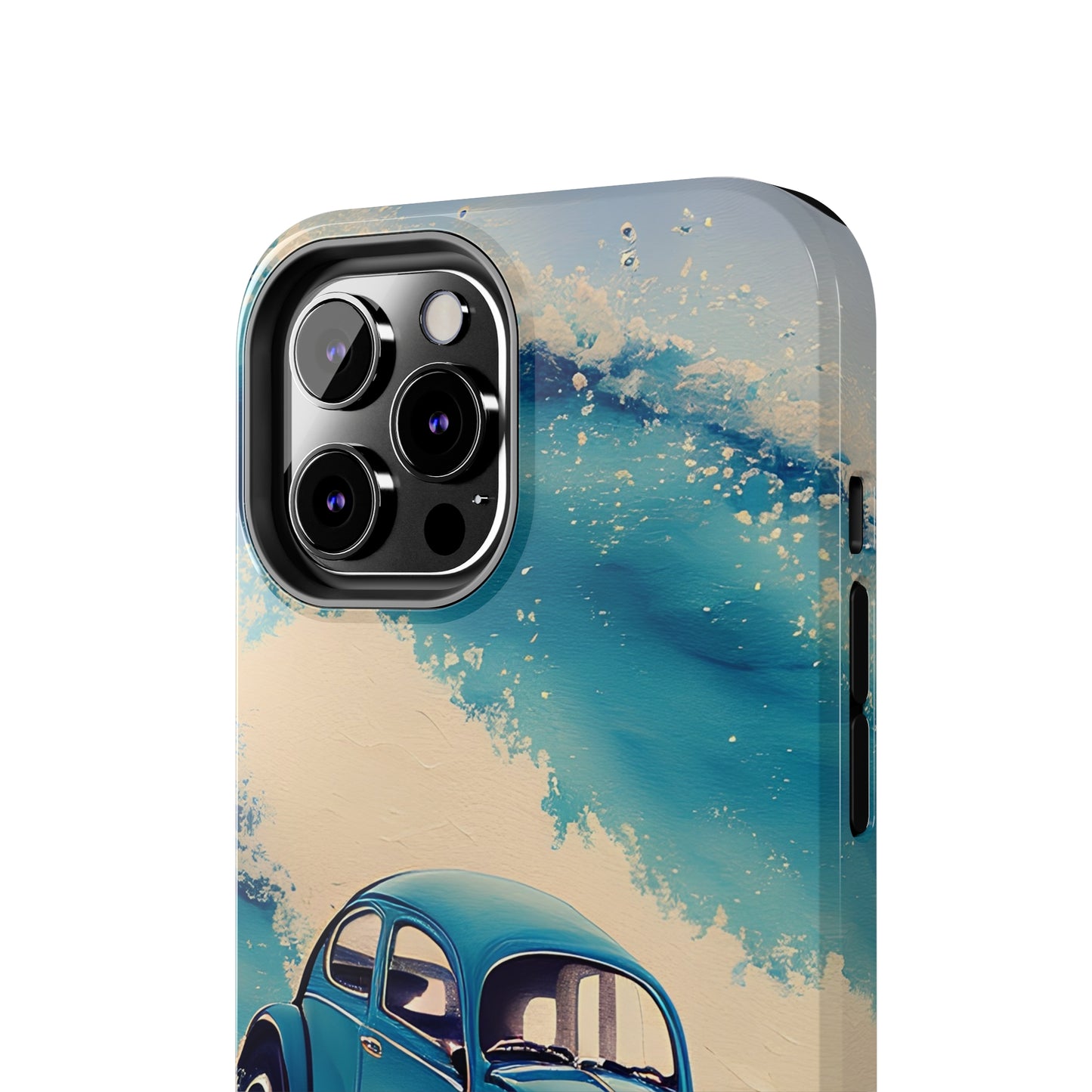 Wave Chasing Painted Blue VDub Beetle - Tough Phone Case