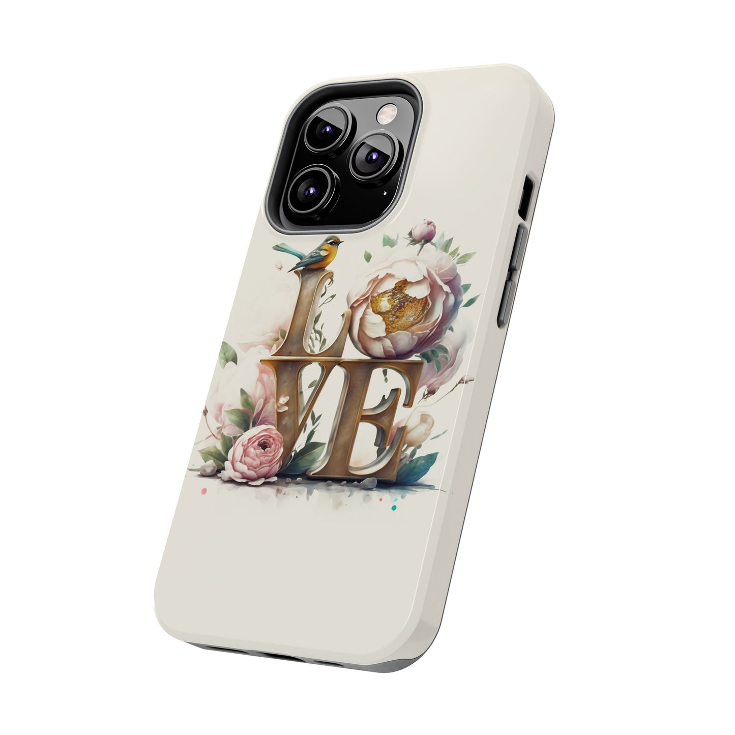 Lovebird and Bloom Watercolor Tough Phone Case