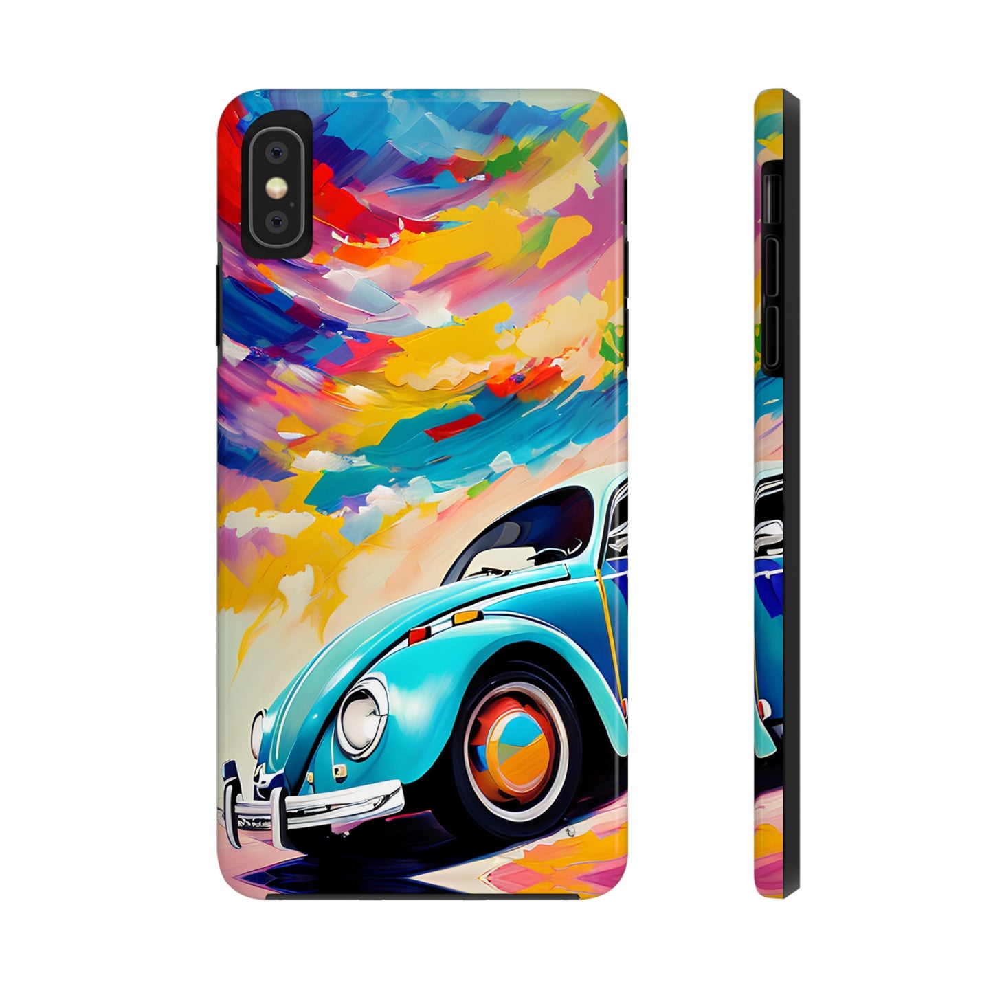 Painted Blue VDub Beetle - Tough Phone Case