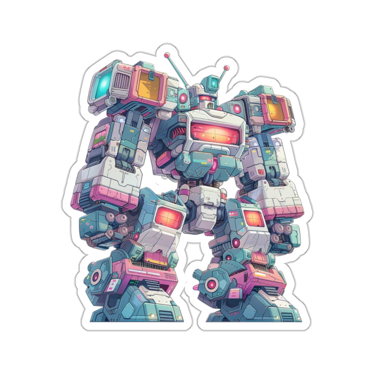 Robo Retro Revival Sticker