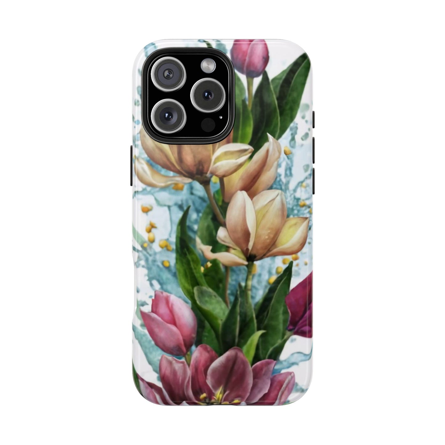 Blossom Splash Watercolor Floral Tough Phone Case