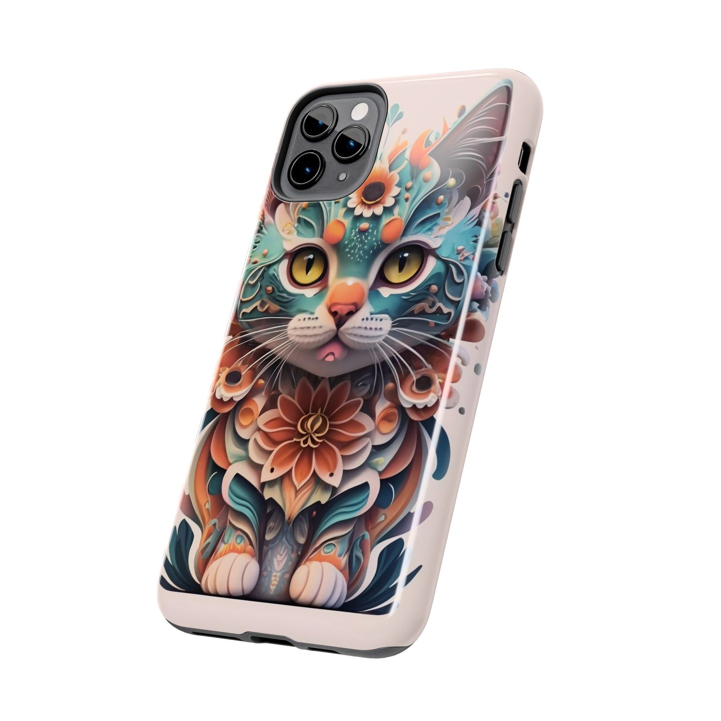 Floral Feline Armor Case