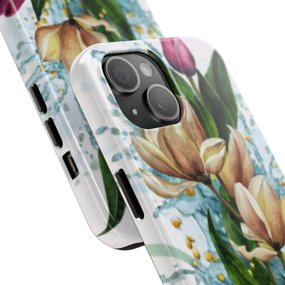 Blossom Splash Watercolor Floral Tough Phone Case