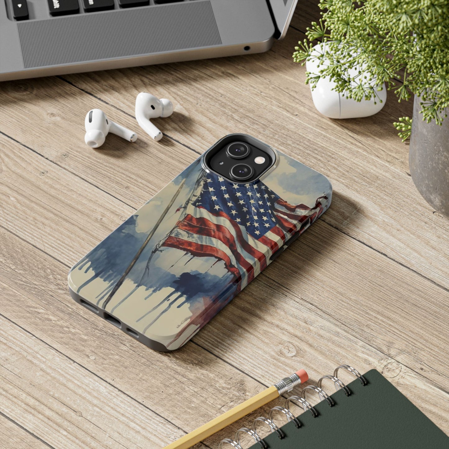 Tattered Glory American Flag Tough Phone Case