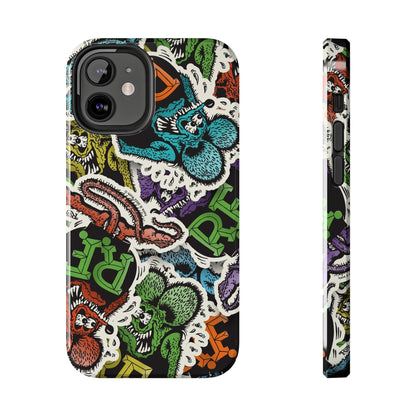 Rat Fink Sticker Bomb - Tough Phone Case