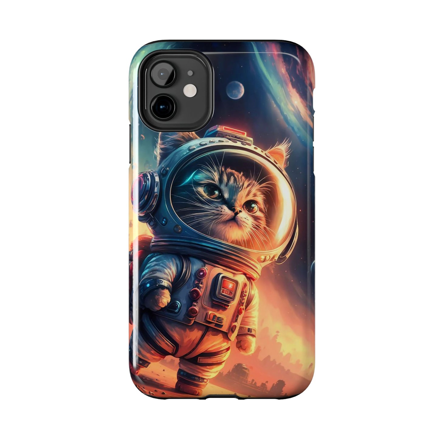 Cosmic Kitty Space Explorer Tough Phone Case