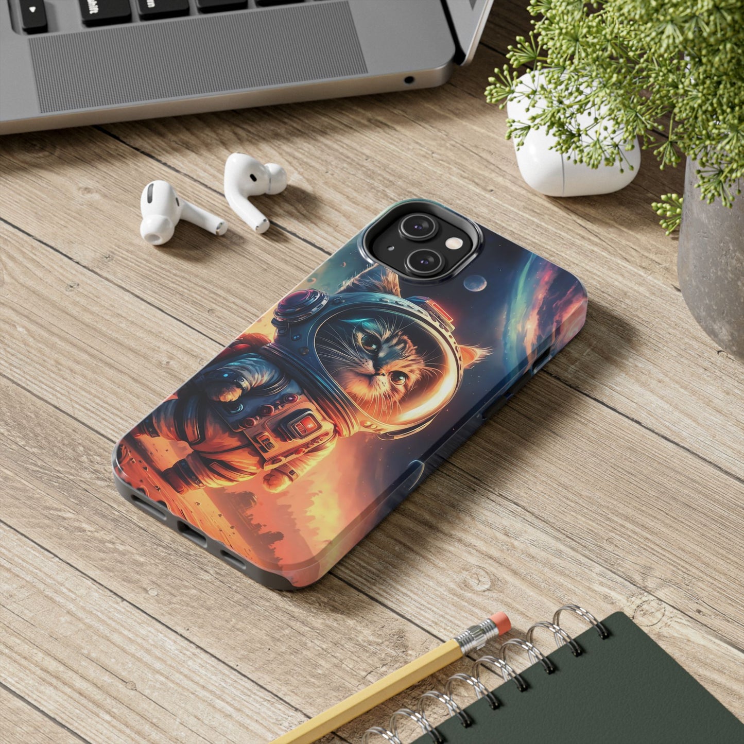 Cosmic Kitty Space Explorer Tough Phone Case