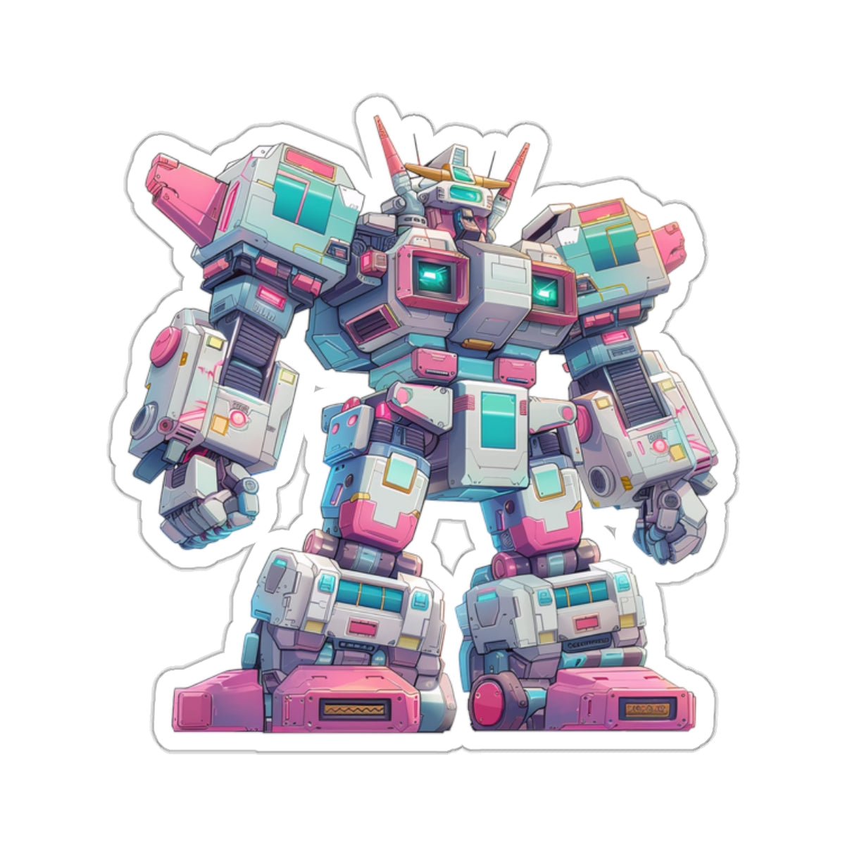 Retro Robot Blockade Sticker