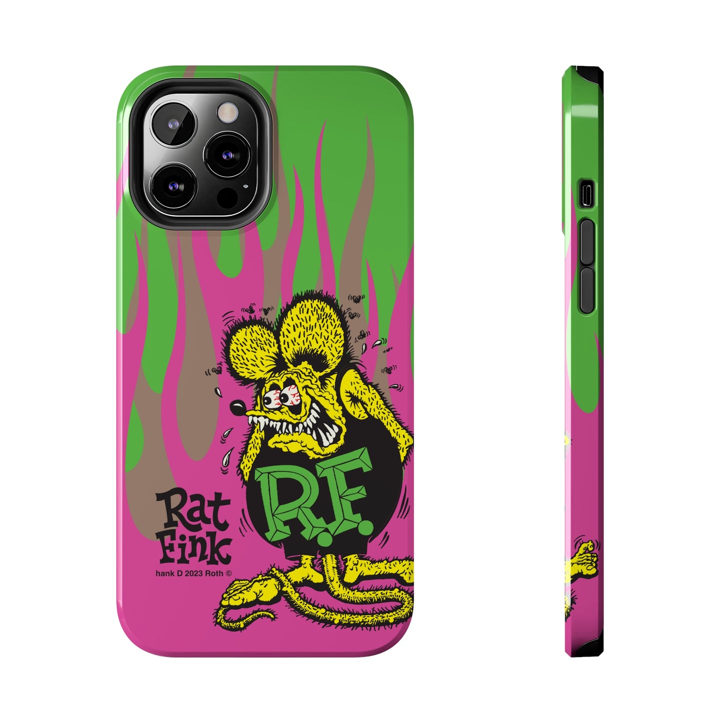 Fink Flames - Pink/Green - Tough Phone Case