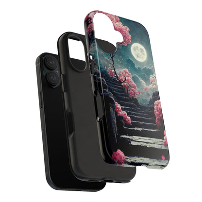 Mountain Path Cherry Blossoms Tough Phone Case