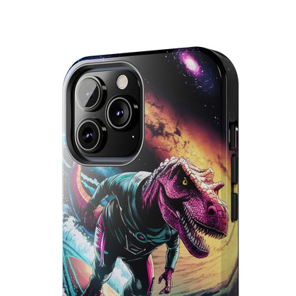 Cosmic T-Rex Surfer Tough Phone Case