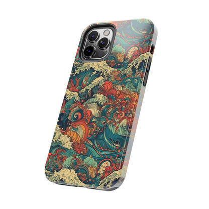 Multi-Hued Swirls - Wave of Colors - Tough Phone Case