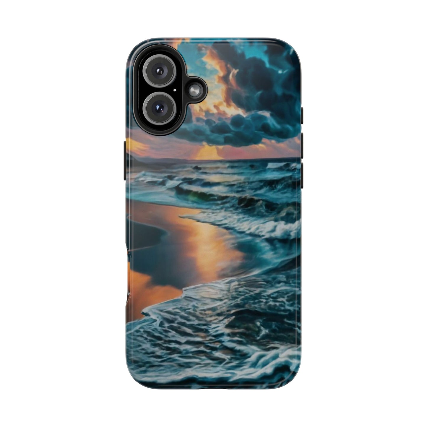 Coastal Sunset Waves Tough Phone Case