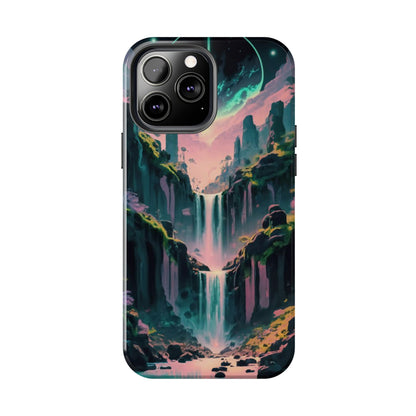 Moonfall Cascades Night View Tough Phone Case