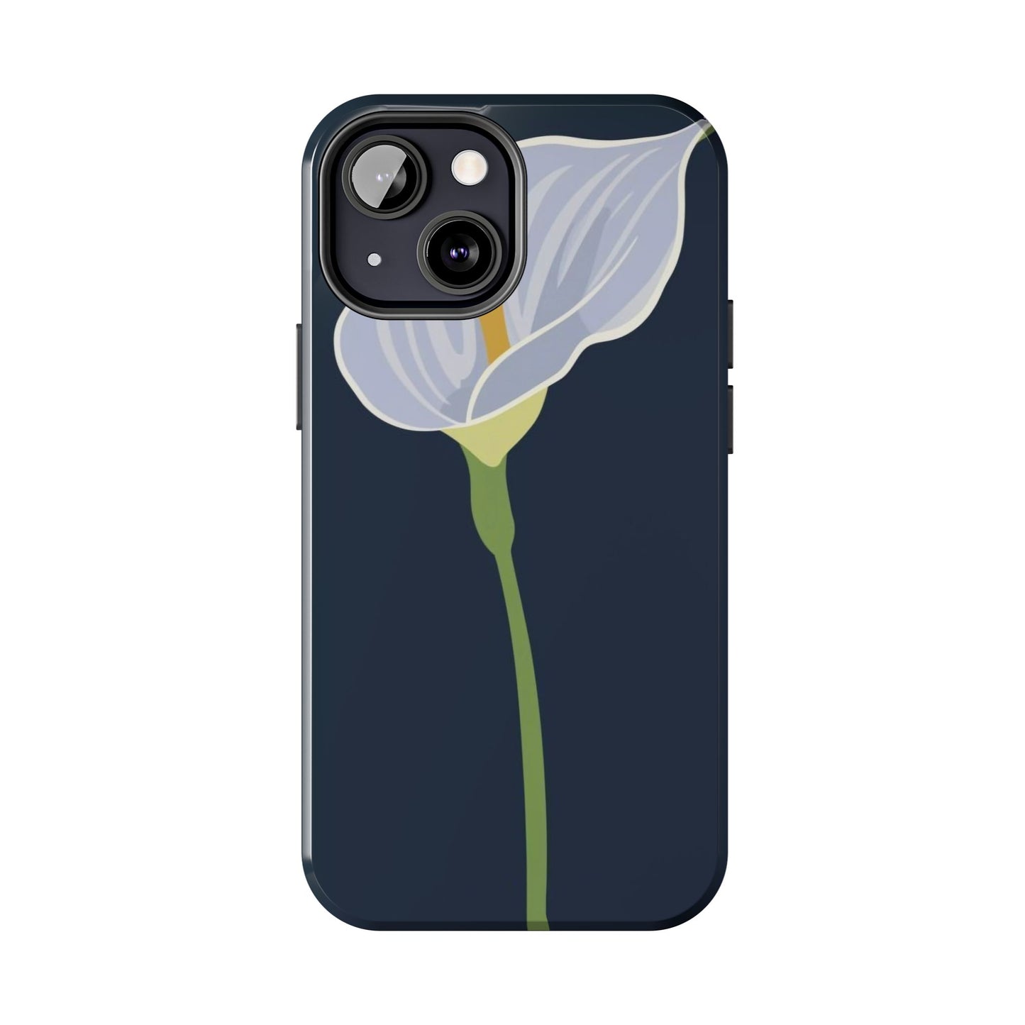 Blue Calla Flower Vector Poster Tough Phone Case