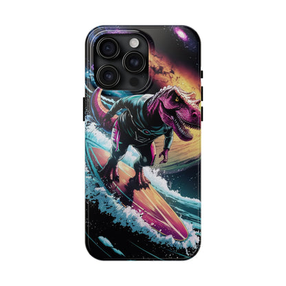 Cosmic T-Rex Surfer Tough Phone Case