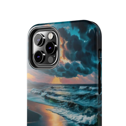 Coastal Sunset Waves Tough Phone Case