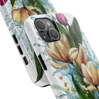 Blossom Splash Watercolor Floral Tough Phone Case