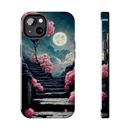 Mountain Path Cherry Blossoms Tough Phone Case