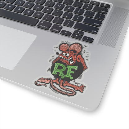 Revolt Red & Black Rat Fink Sticker