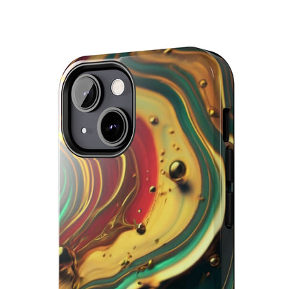 Golden Fluid Waves Defender Case