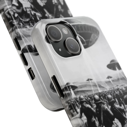 RetroWar UFO Encounter Tough Phone Case