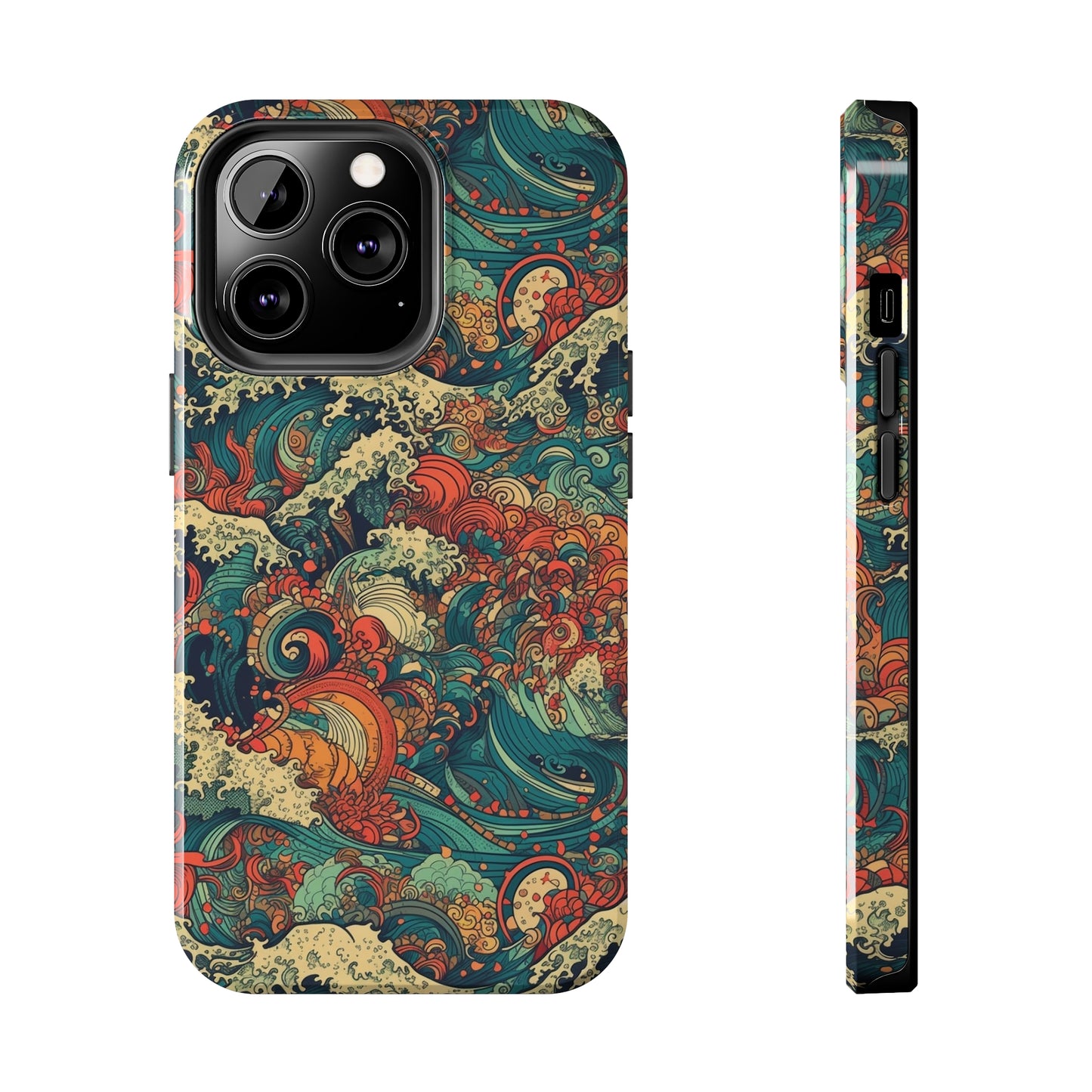 Multi-Hued Swirls - Wave of Colors - Tough Phone Case